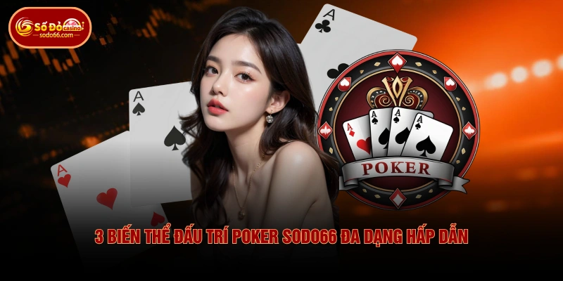 Poker SODO66 - Đấu Trường Trí Tuệ Đầy Kịch Tính Ăn Khách 4 Poker SODO66 - Đấu Trường Trí Tuệ Đầy Kịch Tính Ăn Khách 3 biến thể đấu trí Poker SODO66 đa dạng hấp dẫn